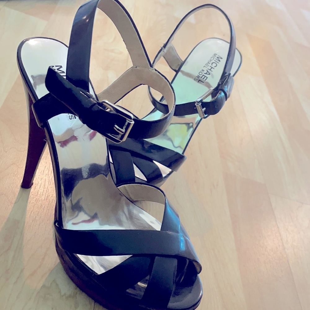 Black Michael Kors with Dark Brown Heel